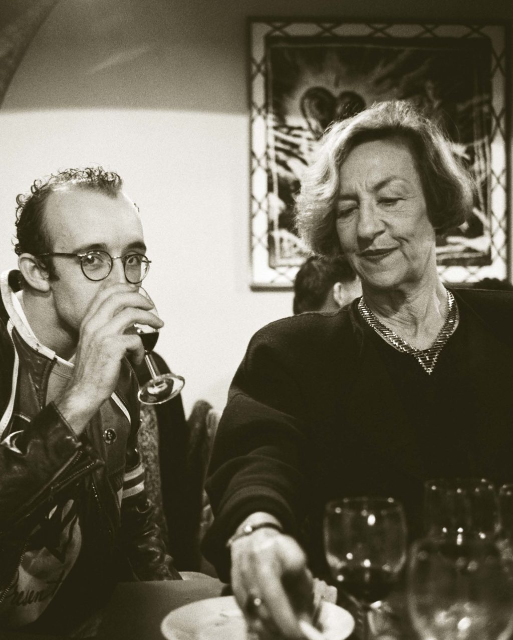 Keith Haring et Andrée Putman au CAPC 1985